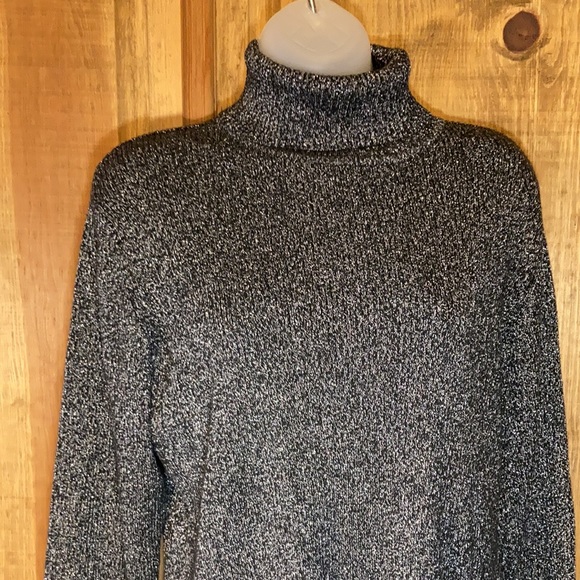 Worthington Black & Silver Sparkling Turtle neck sweater - Picture 2 of 10